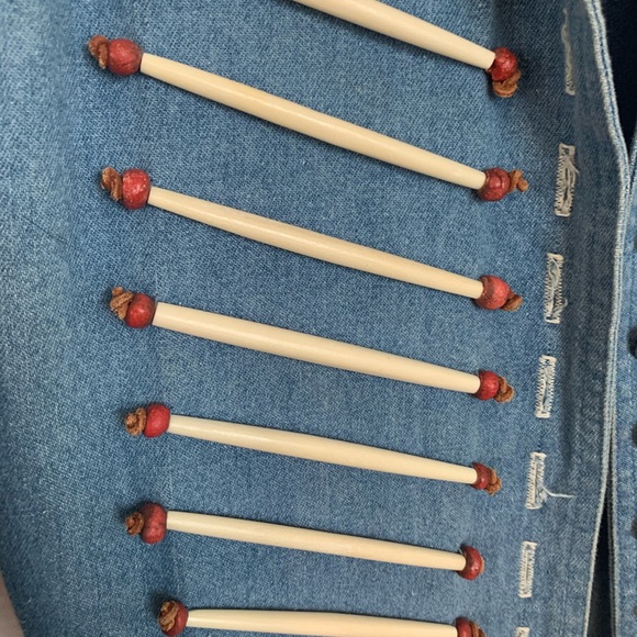 COPY - Double D Ranch Wear beaded jean jacket - Picture 4 of 5